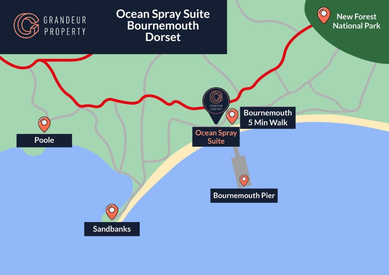 Ocean Spray Suite By Grandeur Property Bournemouth Exteriér fotografie